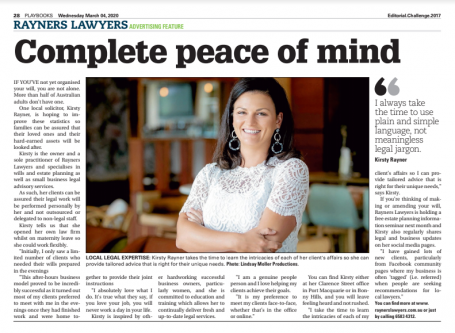 Feature Camden Haven Courier Article